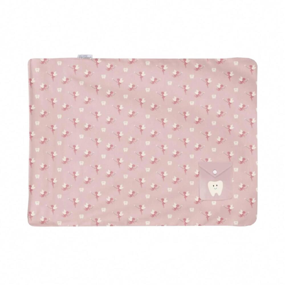 NEW KICKEE foldover pillowcase in baby rose tooth fairy
